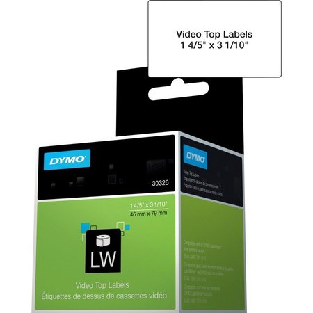 DYMO LabelWriter Video Top Labels, White, Labels/Roll: 150 DYM30326